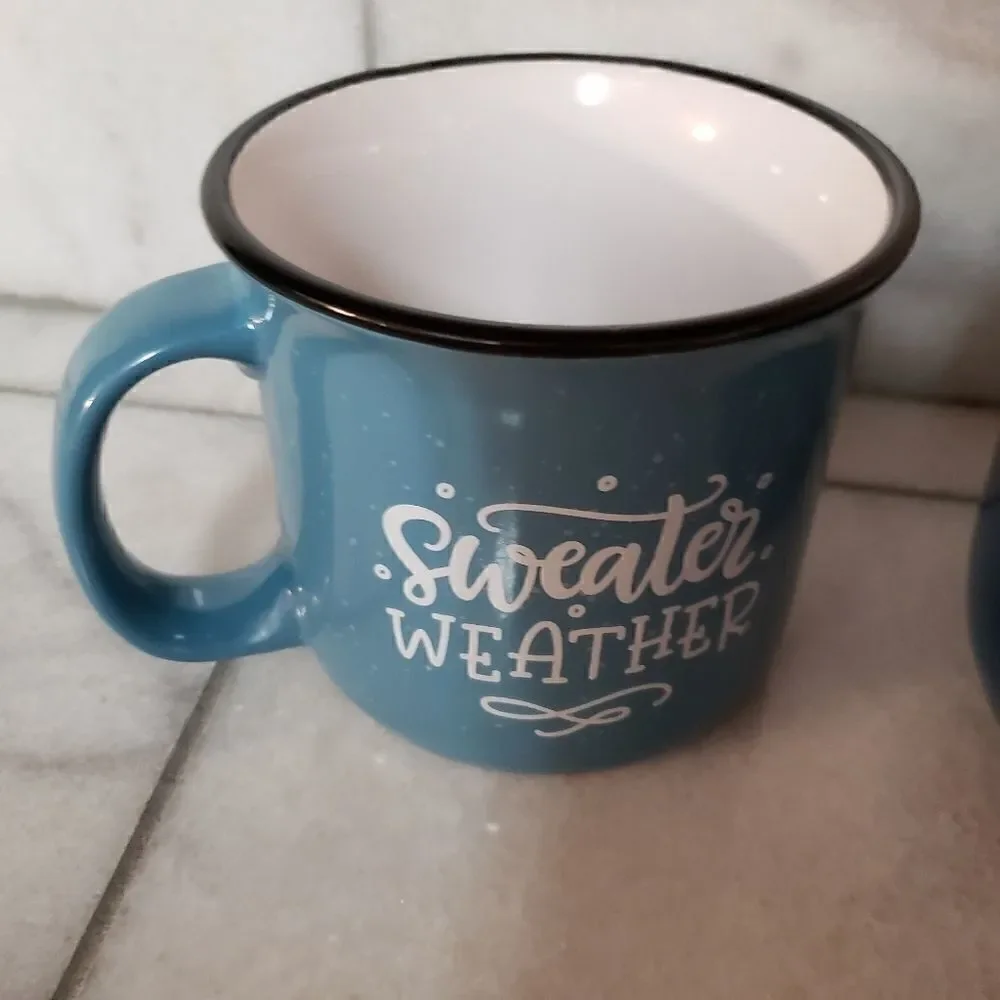 Campfire Coffee and Soup ceramic Mugs, set of 2.